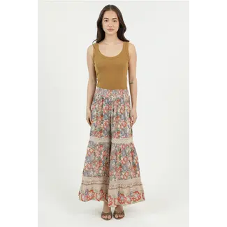 Angie Angie Wide Leg Pant w/lace(B3817)