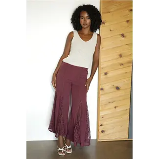Angie Angie Wide Leg Printed Pant (B3807)