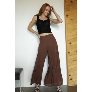 Angie Angie Wide Leg Lace Pant  (B3808)