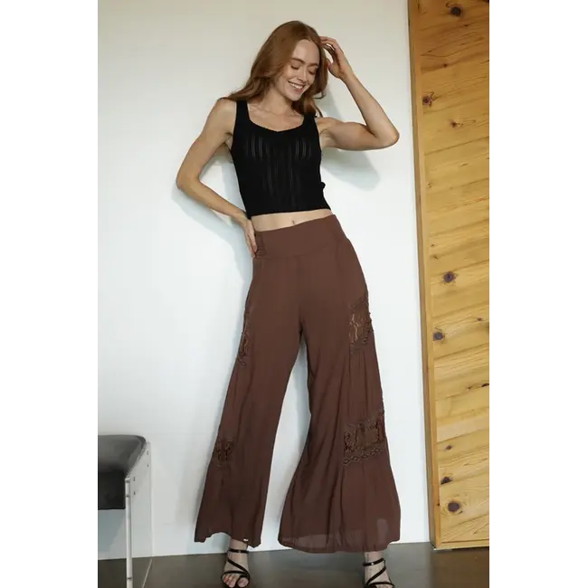 Angie Wide Leg Lace Pant  (B3808)