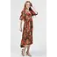 Angie Keyhole Midi Long Sleeve Dress (C4A42)