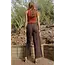 Angie Enzyme Wash front tie pocket Pant(H3346)