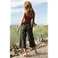 Angie Acid Wash Tie Waist Cargo Pant(H3540)