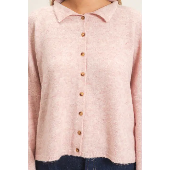 HYFVE Button-Up Collared Sweater Cardigan (HF26E039)