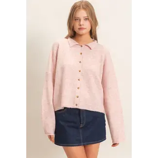 Hyfve HYFVE Button-Up Collared Sweater Cardigan (HF26E039)