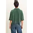 Double Zero Mineral Wash Oversized Collar Short Sleeve Top (DZ26E813)