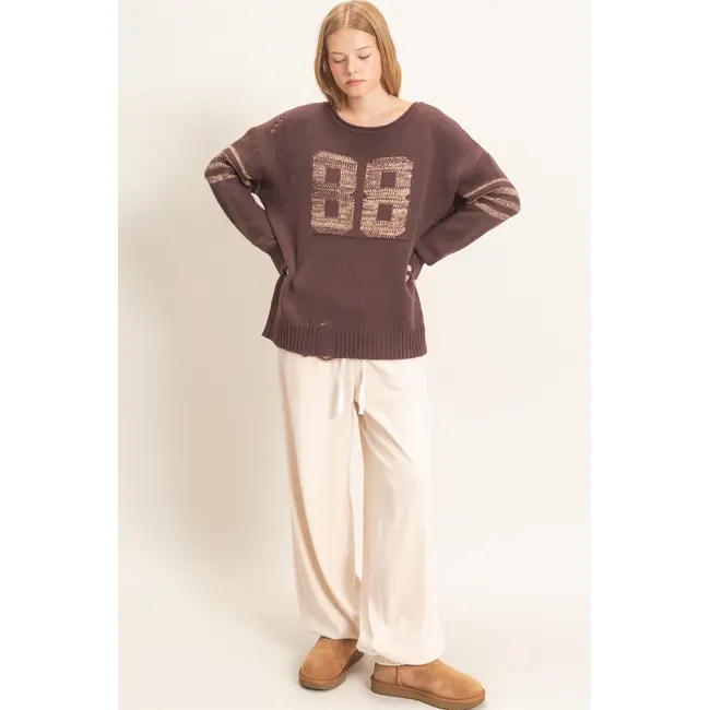 HYFVE Oversized Number Knit Sweater (HF26E687)