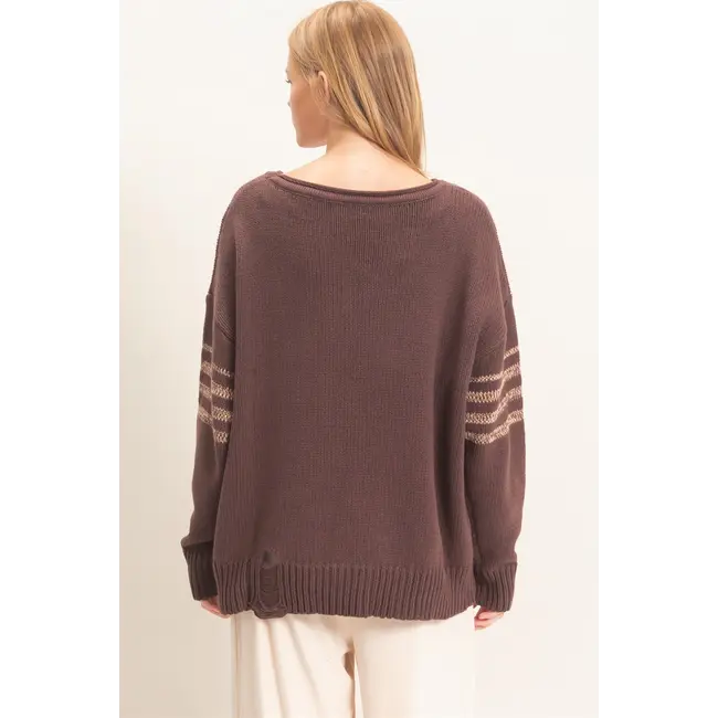 HYFVE Oversized Number Knit Sweater (HF26E687)