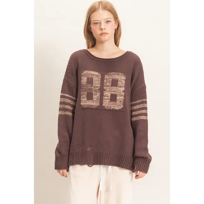 HYFVE Oversized Number Knit Sweater (HF26E687)
