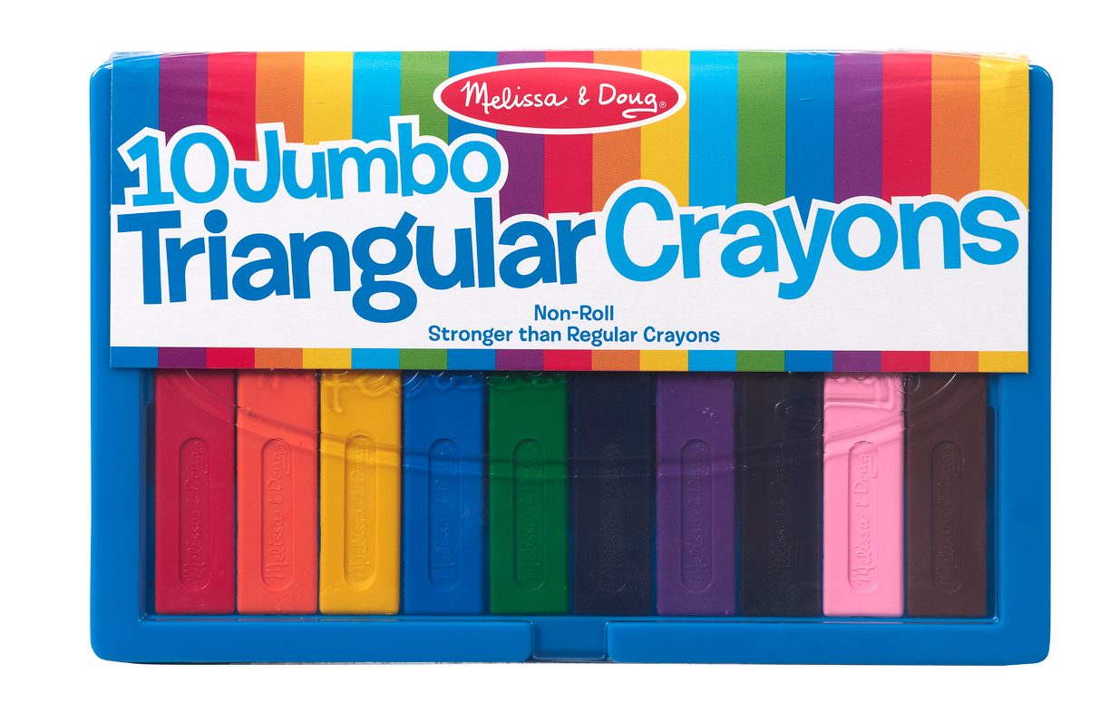 Melissa & Doug Jumbo Triangular Crayons (10 pc)