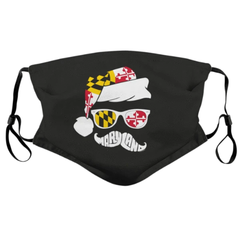 Holiday Maryland Mustache (Black) / Face Mask