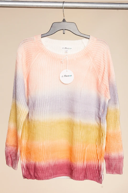 Blush & Lavender Multi Stripe Sweater