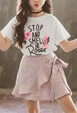 2pc Stop & Smell the Roses T-shirt & Skirt