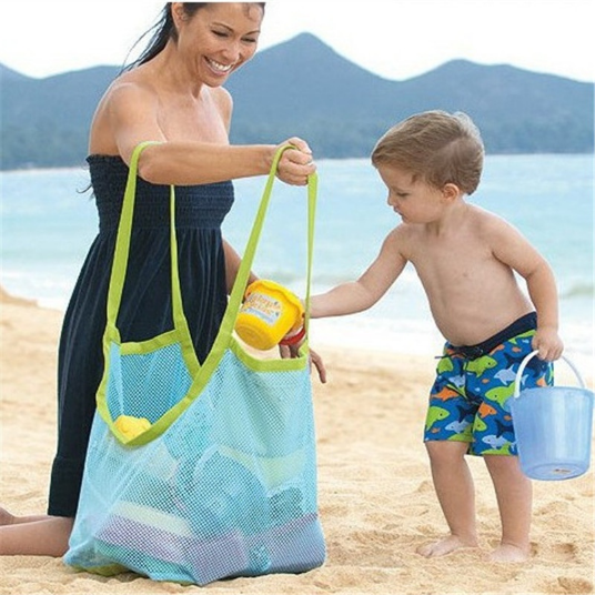 Large Capacity Mesh Beach Toy Storage Bag