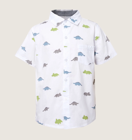 PatPat Dinosaur Allover Print Polo Shirt