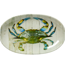 Galleyware Blue Crab 8.5" Tidbit Trays - set of 4