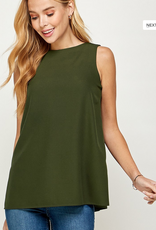 SLEEVELESS CREPE REVERSIBLE TOP