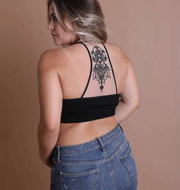 Tattoo Mesh Racerback Bralette