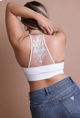 Plus Size Tattoo Mesh Racerback Bralette - Josephs Department Store