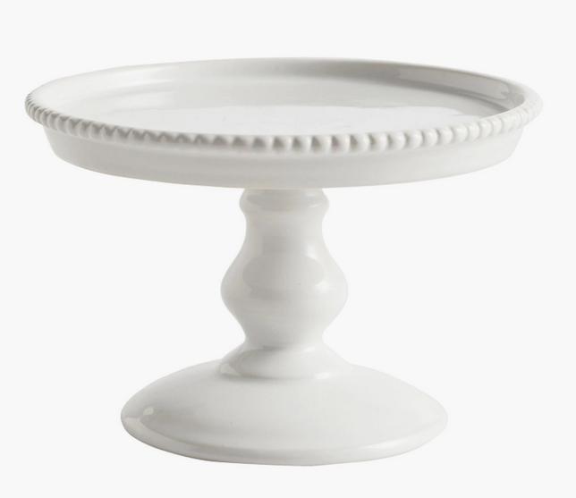 White Beaded Cupcake Stand