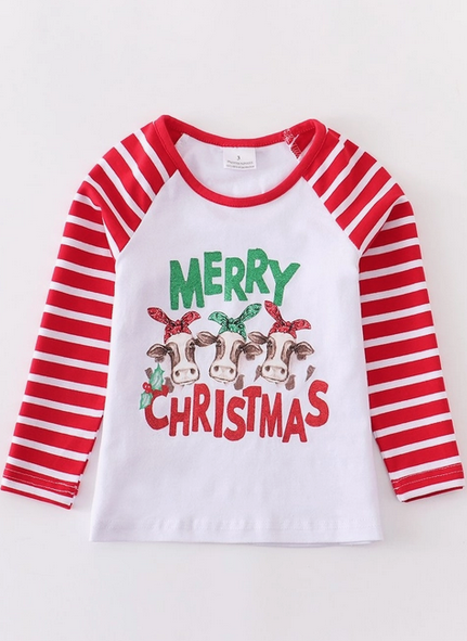 Honeydew kids clothing MERRY CHRISTMAS PRINT SHIRT