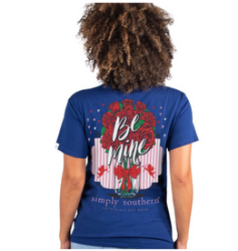 Simply Southern Be Mine Rose Tee, Midnight