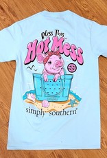 Simply Southern Ice Blue Hot Mess Tee