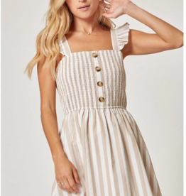 Andree by Unit Striped Smocking Dress