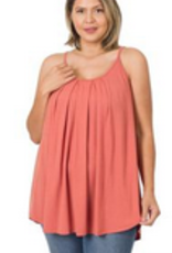 PLUS PLEATED CAMI