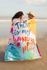 Natural Life Double Beach Towel Happy Place