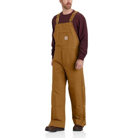Carhartt Loose Fit Zip-to-Thigh Bib Overall - Quilt Lined