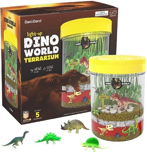 LIGHT-UP DINO WORLD TERRARIUM KIT