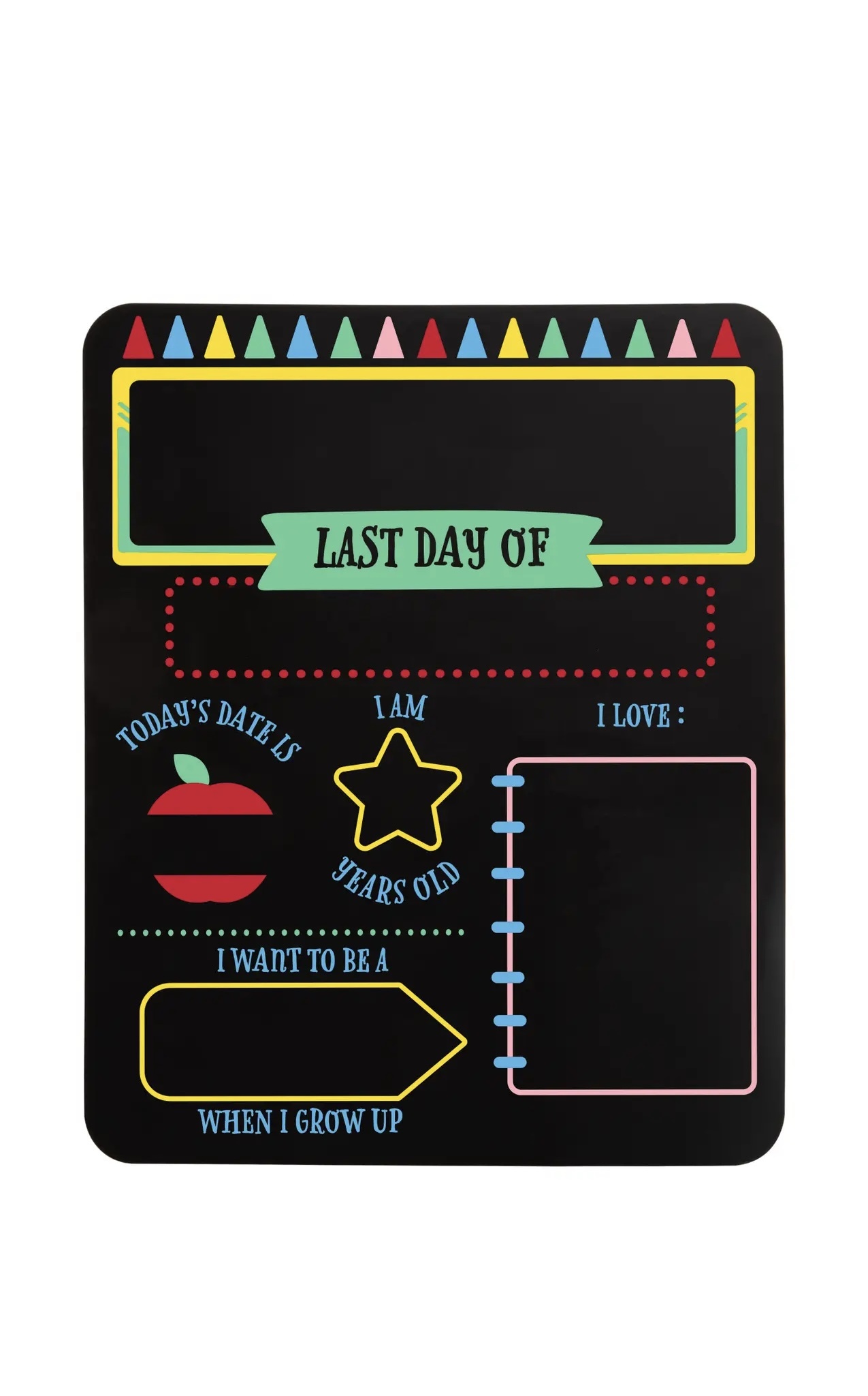 Pearhead First and Last Day of School Reversible Chalkboard
