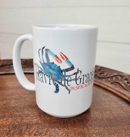 Blue Poppy Designs Blue Crab 15 oz Coffee Mug HdG