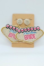 'Fabulous Bride' Vegas Beaded Dangle Earrings
