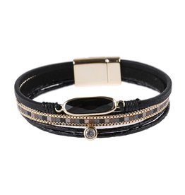 Mixed Line Leather Bracelet
