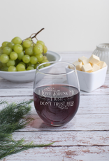 Calm Down Caren 17oz. Stemless Wine Glasses