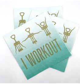 Soiree Sisters 3 ply Cocktail Napkins 20ct - I Workout