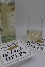 Soiree Sisters 3 ply Cocktail Napkins 20ct -Life Happens, Wine Helps