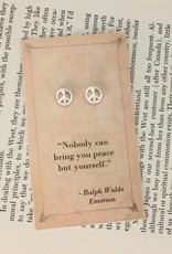 ZAD Literary Quote Peace Post Earrings