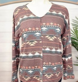 Aztec Top W/ Stitch