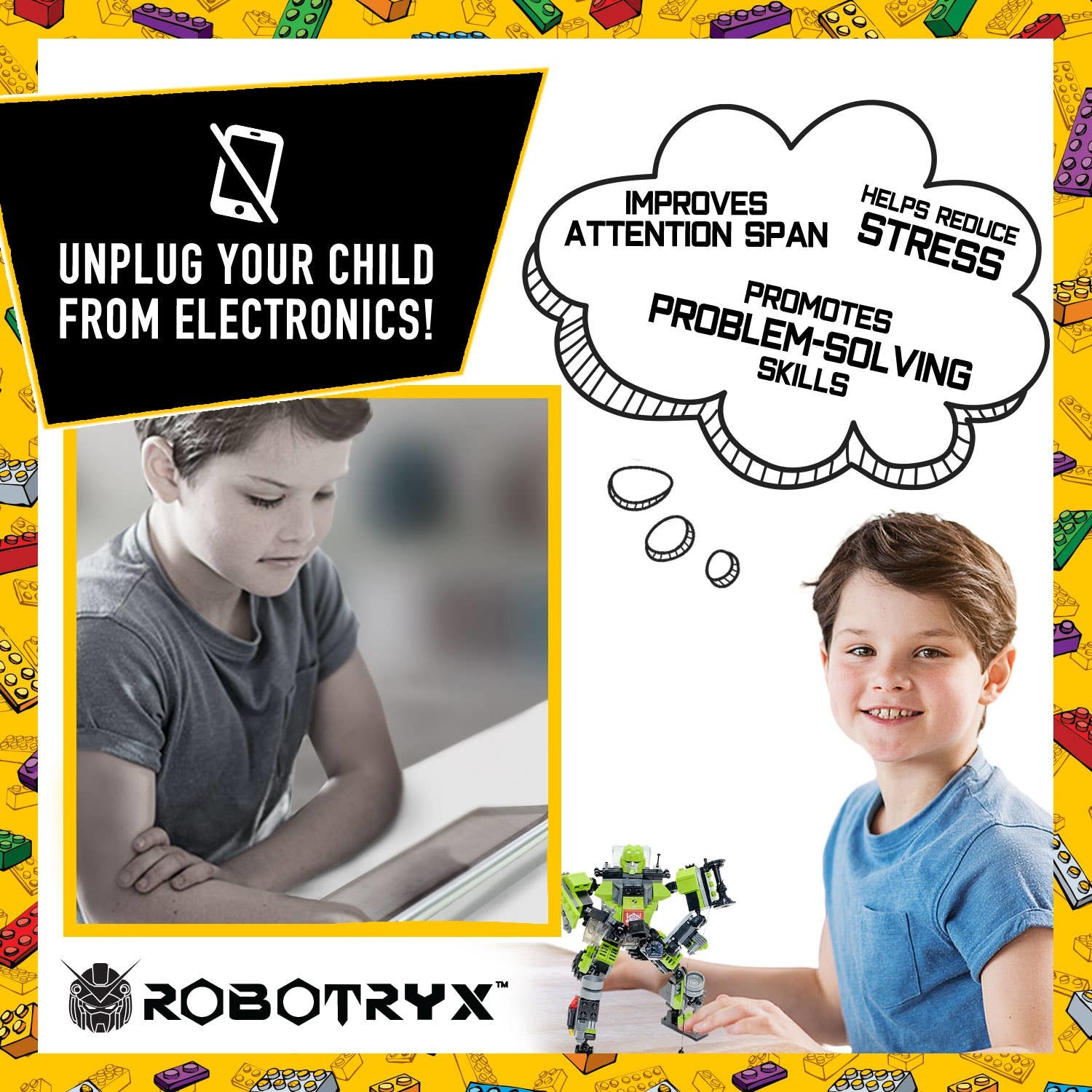 JitteryGit STEM Robot Toy for Kid Builders (212 Pc) Robotryx CliffSling