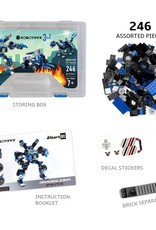 JitteryGit Robot 3 in 1 Building Toy Set (246 Pcs) Robotryx SnabGlider