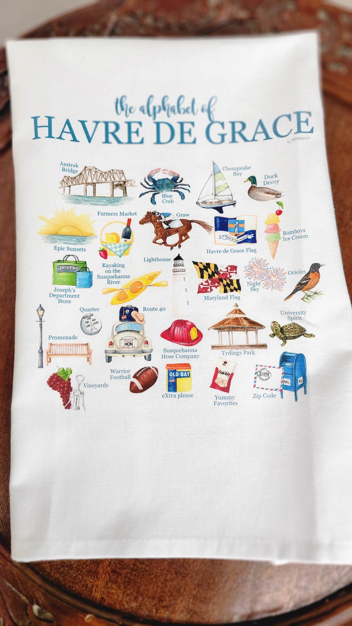 Dishique HdG Alphabet Dish/Bar Towel