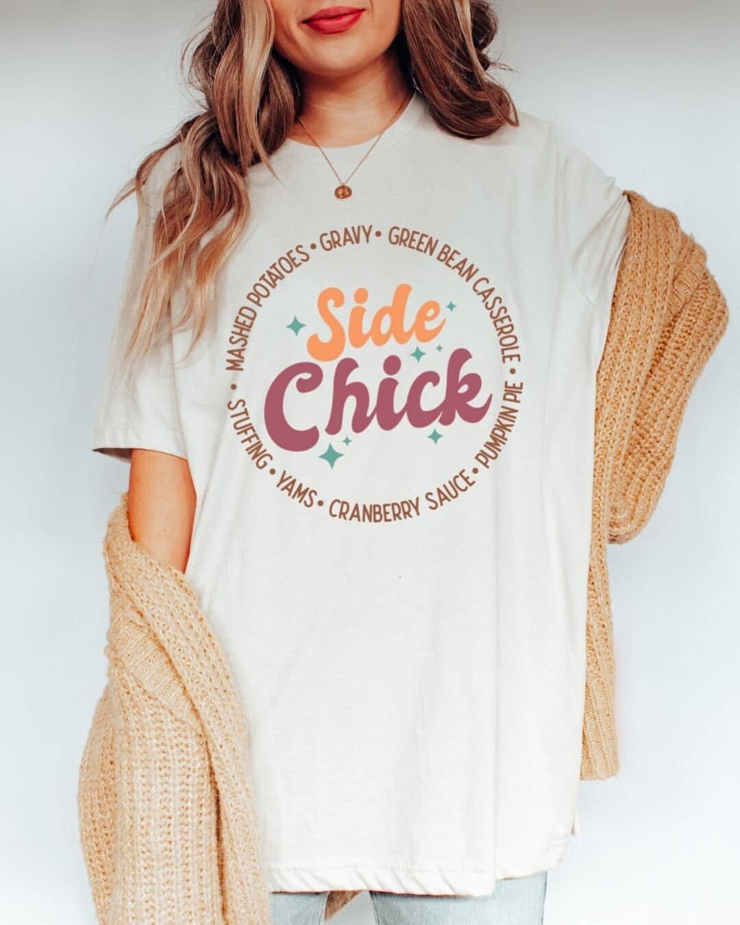 Cotswold & Co. Side Chick Funny Thanksgiving Graphic Tee