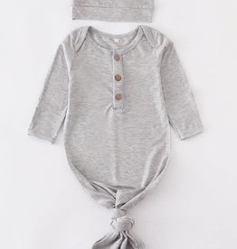 Sage bamboo baby gown set