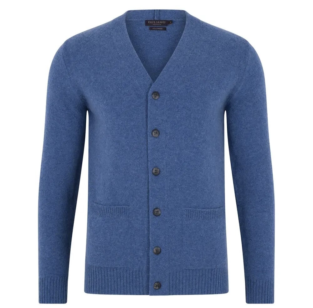 Paul James Knitwear Lambswool Two Pocket Cardigan