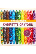 kid made modern Confetti Crayons