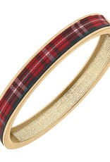 CANVAS Style Makenzie Tartan Hinge Bangle in Red