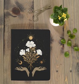 Celestial Flowers medium layflat notebook